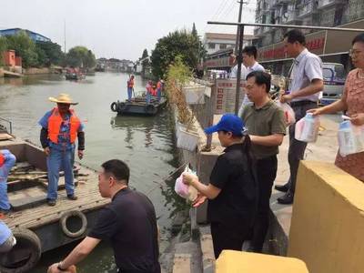 市绿化市容局水管处领导慰问青浦区一线河道保洁员_社会_网